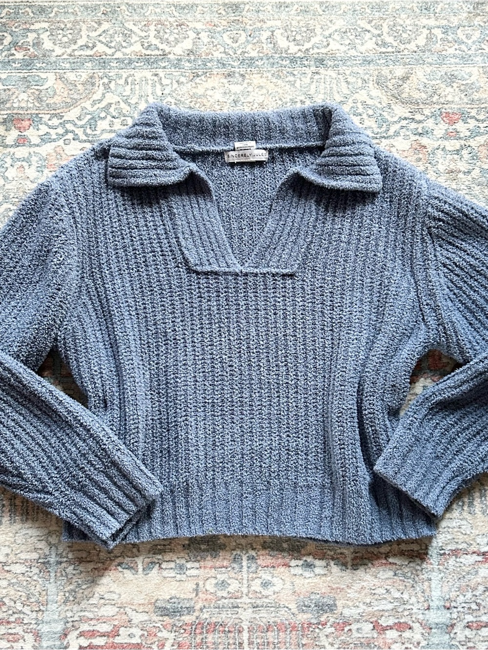 Sincerely Jules Plush Collared Sweater